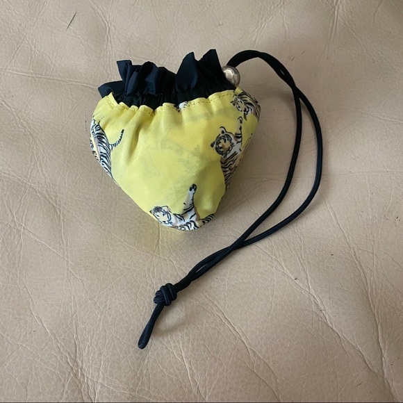 KENZO TIGER Yellow Foldable Eco Tote Bag Shopper - Picture 5 of 8